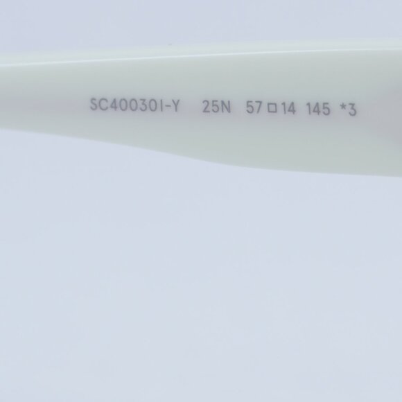 Final Price! Stella McCartney SC40030I-Y 25N Ivory/Green Sunglasses